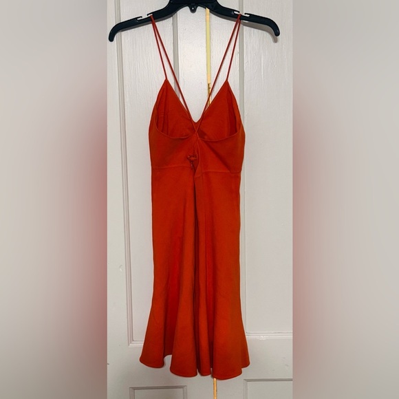 Reiss TRINA STRAPPY MINI DRESS IN ORANGE - Picture 6 of 9